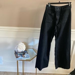 ZARA The Marine Straight Jeans Black Size US 6